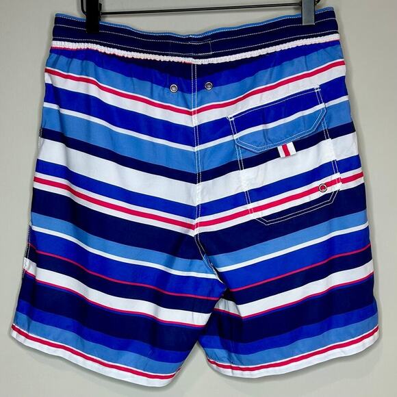 Allen Edmond's Striped Swim Trucks Size M Preppy Bathing Suit - Picture 3 of 3